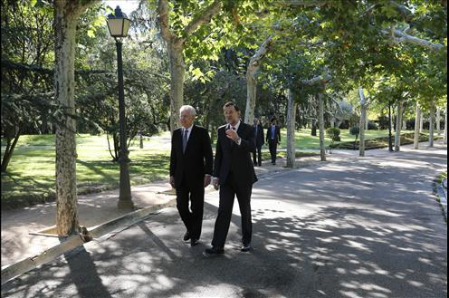 Monti y Rajoy, en el Palacio de la Moncloa (Madrid)