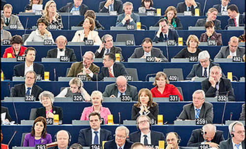 Eurodiputados en la sesión plenaria de octubre