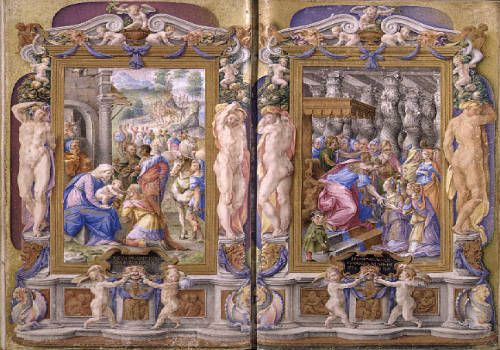 Detalle del retablo Adoración de los magos de Clovio