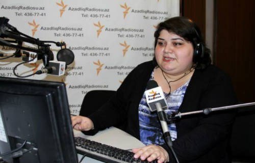 Ismayilova durante una entrevista