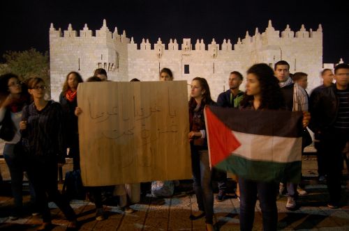 manifestantes en Jerusalén