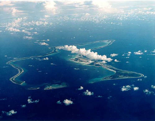 Isla de Diego García desde el aire