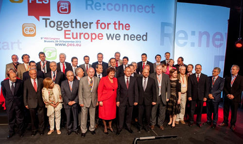 Foto de familia en el congreso del PES, sept. 2012