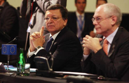 Barroso y Van Rompuy en la cumbre