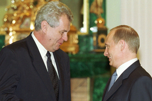 Milos Zerman y Putin reunidos en el Kremlin en 2002