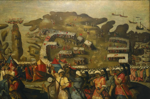 Pintura del Sitio de Malta en 1565