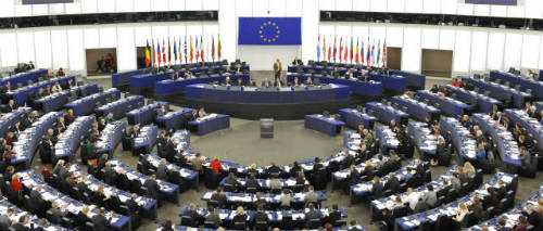 Parlamento Europeo hemiclo en Estrasburgo