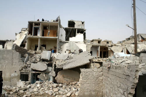 Casas bombardeadas