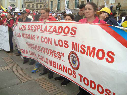 Manifestación campesinos en Bogotá