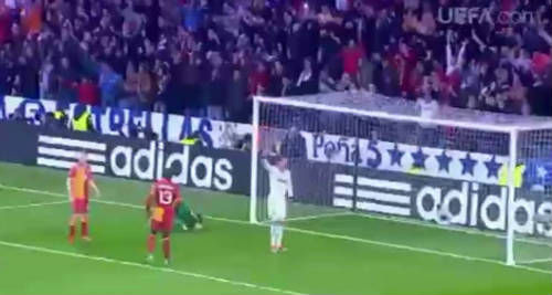 Real Madrid durante el partido contra Galatasaray