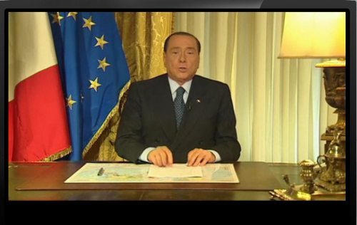 Berlusconi en televisión