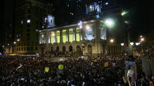 Manifestación en Río de Janeiro