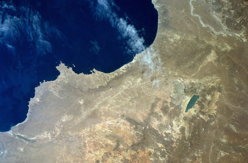 Imagen de satélite del Golfo de San Jorge
