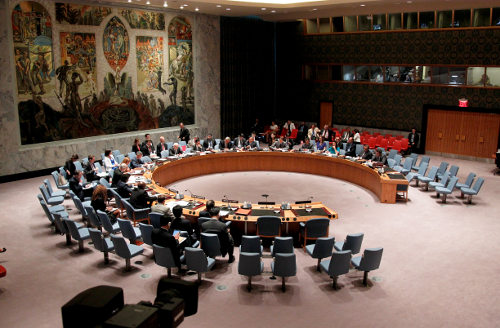 El Consejo de Seguridad de la ONU reunido