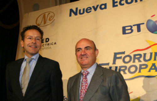 El presidente del eurogrupo de el ministro español de economía