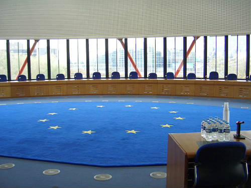 Sala del Tribunal de Estrasburgo
