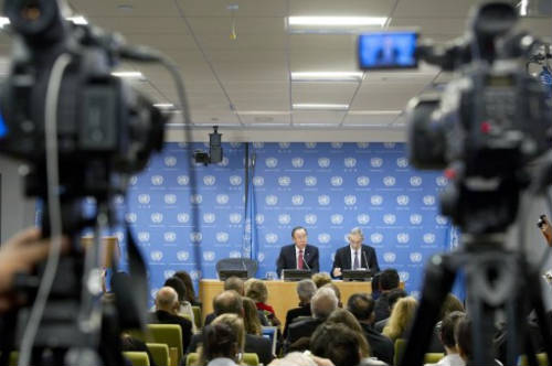 Ban Ki-moon en rueda de prensa