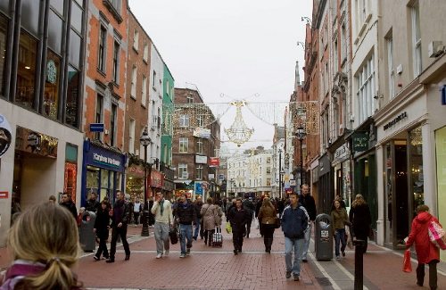 Calle peatonal de Dublín