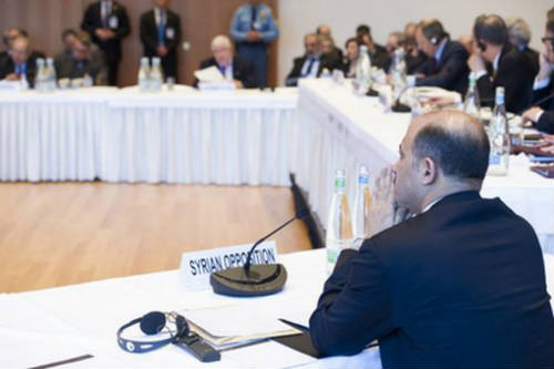 Delegado sirio en reunión en Ginebra
