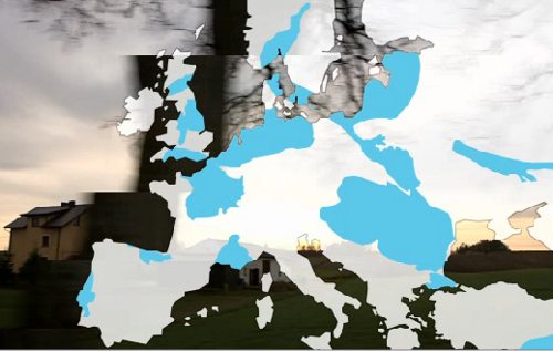 Mapa de Europa con las zonas en las que hay gas de esquisto marcadas