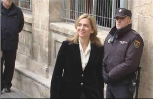 Infanta Cristina llegando al juzgado