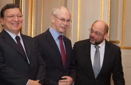 José Manuel Barroso, Herman Van Rompuy y Martin Schulz