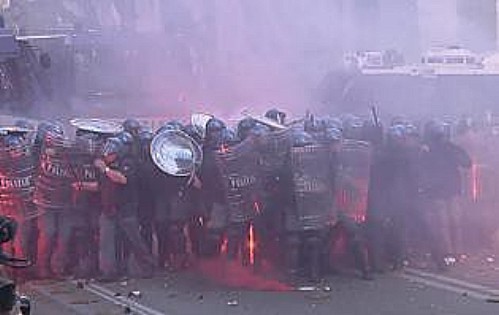 Manifestación en Italia