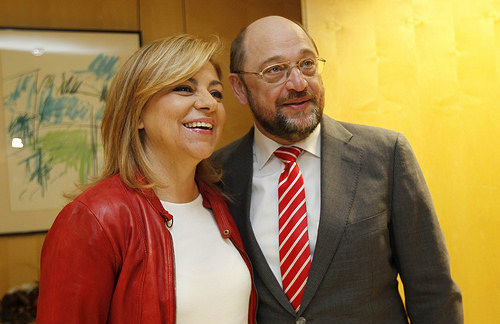 Elena Valenciano y Martin Schulz