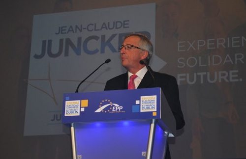 Jean-Claude Juncker hablando tras salir elegido