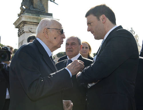 Renzi y Napolitano