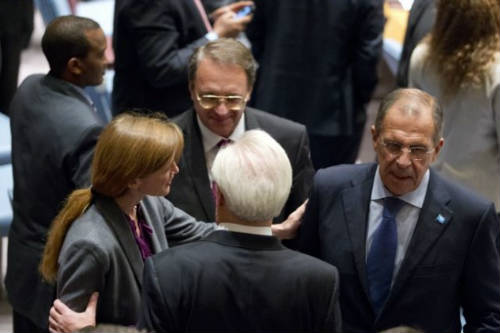 Samantha Power y Lavrov en ONU 