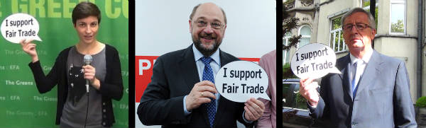 Candidatos CE apoyando comercio justo