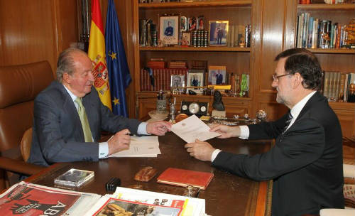 Juan Carlos I y Mariano Rajoy
