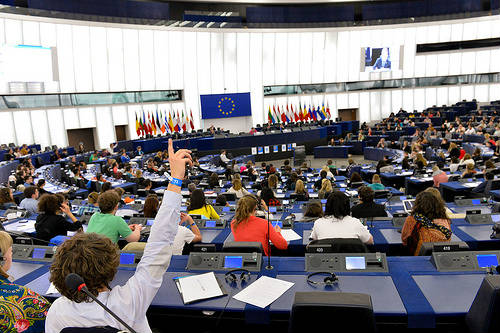 Jóvenes en el PE Estrasburgo
