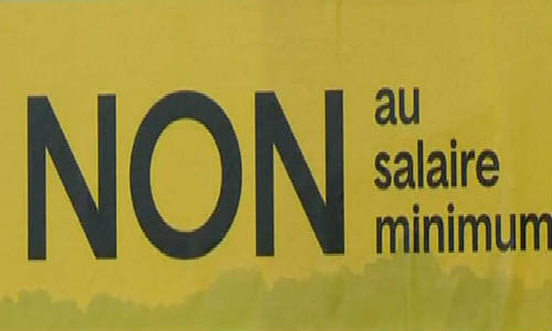 Cartel Salario mínimo en Suiza