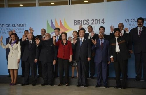 Foto de familia en la reunión de Brasil, con los líderes de Latinoamérica