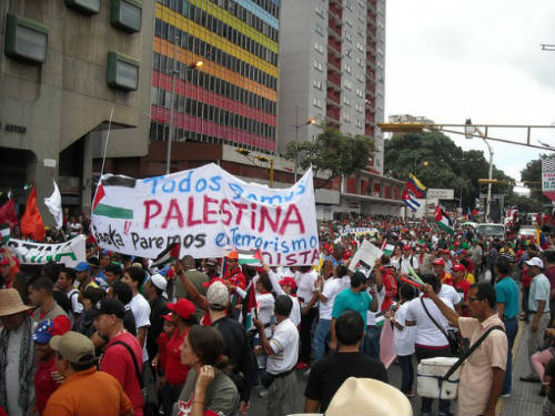Manifestación propalestina en Caracas