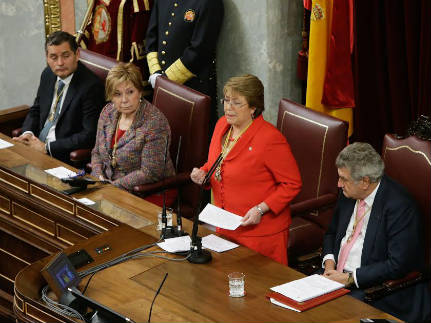 Bachelet en el Congreso de los Diputados