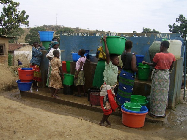 Quiosco de agua en Malawi
