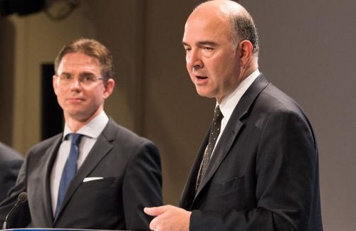 Jyrki Katainen y Pierre Moscovici presentan las previsiones de otoño