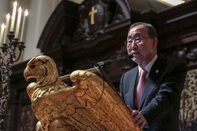 Ban Ki-moon en el estrado
