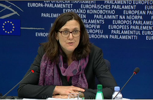 Cecilia Malmström, rueda de prensa sobre la consulta del TTIP
