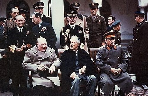 Foto de familia de la reunión de Yalta