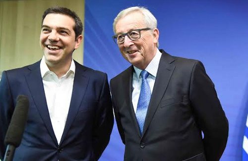 Alexis Tsipras y Jean Claude Juncker