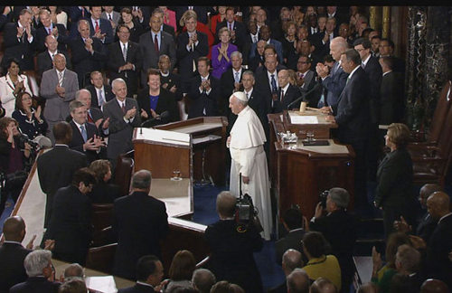 El papa habla al Congreso de EE UU